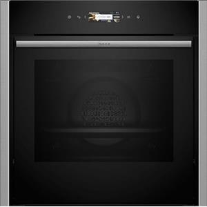 Neff B54CR31N0, N70, CircoTerm, Slide e Hide Forno da incasso, 60 x 60 cm, in acciaio inox, display Full Touch TFT a colori e grafico, Home Connect, Soft Opening