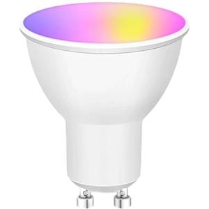 Zarivy Faretto LED Smart GU10 6.5W RGB+CCT, tecnologia Bluetooth MESH, controllo del colore e della temperatura, ideale per illuminazione ambientale e decorativa.