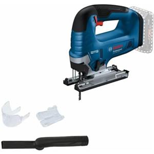 Bosch Professional 18V System Seghetto alternativo a batteria GST 18V-125 B (con impugnatura a staffa, tagli inclinati con angoli di 45°, 1 lama per seghetto alternativo, kit di aspirazione)