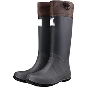 Generisch stivali di gomma da uomo stivali da pioggia da uomo, outdoor, trekking, campeggio, scarpe, antiscivolo, tacco basso, comodi, per tutte le stagioni, durevoli, suola antiscivolo da uomo, scarpe estive
