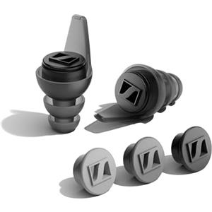 Sennheiser SoundProtex Plus, tappi per le orecchie, riutilizzabili, con 4 filtri intercambiabili, suono ad alta fedeltà a livello di volume sicuro, colore nero