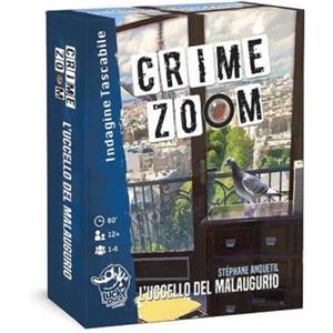 Asmodee - CRIME ZOOM: L'UCCELLO DEL MALAUGURIO - Gioco di Carte Investigativo - Gioco da Tavolo da Viaggio per Famiglie e Amici - 1-6 Giocatori - 14+ Anni - Durata 60 min. - Edizione in Italiano