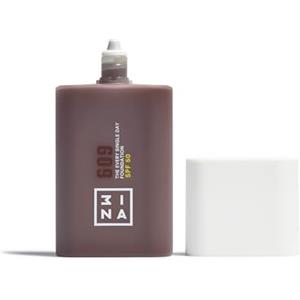 3INA MAKEUP - The Every Single Day Foundation SPF 50 609 - Fondotinta Estremamente scura con sottotoni neutri da SPF 50 e Niacinamide al 2% - Copertura modulabile - Vegan - Cruelty Free