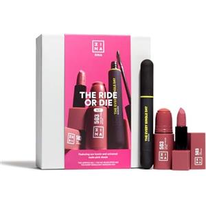 3INA MAKEUP - The Ride or Die Kit - Set Trucco - Lipstick 503 + No-Rules Stick 503 + Every Single Day Mascara 900 - Rossetto Nude + Crema Multifunzione + Mascara - Vegan - Cruelty-Free