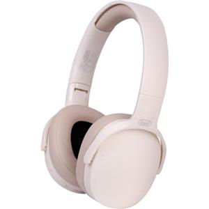 Trevi DJ 12E45 BT Cuffie Wireless con Microfono e Lettore MP3 Incorporati, Ingresso AUX-IN, con Archetto Pieghevole, Compatibili con Smartphone e PC, Autonomia 5-7 Ore, Ricarica in 1-2 Ore, Crema