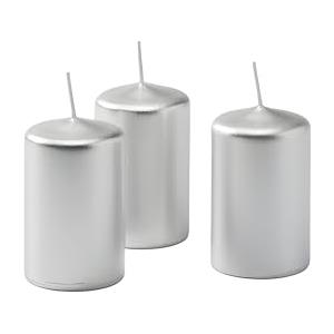 Cereria Di Giorgio - 12 Candele Cero - Diametro 4 cm Altezza 7 cm - Colore Argento - Durata 12 Ore - Non profumate
