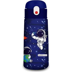 Cartomania Borraccia Kid CHILL & REFILL, Blu, 460 ml, Acciaio Inox, BPA free, Ermetica, Caldo 12h/Freddo 24h, A prova di perdite, Scuola, Sport, Viaggio, Per bambini e adulti, Idea regalo