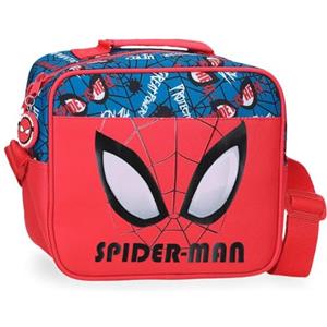 Marvel Disney Marvel, Spiderman Authentic, beauty case, astuccio, realizzato in poliestere, tracolla regolabile. Joumma Bags, rosso, Tracolla