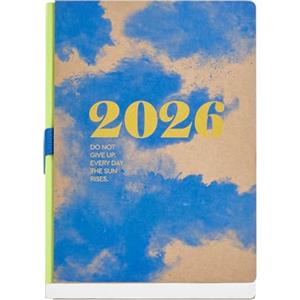 Miquelrius - Agenda 2026 settimana vista, simile A5+ (155 x 213 mm), pianificazione settimanale, copertina kraft naturale con serigrafia, rilegatura artigianale, carta avorio 100 g/m², ES-EN-PT