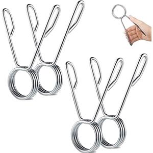 FFitness 4 Pezzi Ferma Dischi 50mm Chiusure Manubrio Bilanciere Lock Morsetto Bloccaggio Pinze per Manubri Serrature a Molla