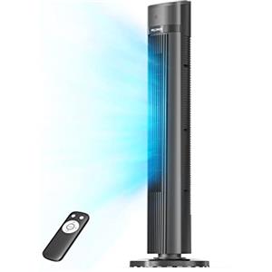 Pelonis Ventilatore Torre Silenzioso, 40 Pollici 102CM con Telecomando, 7m/s Oscillazione 90°, Timer 15H e 3 Velocità