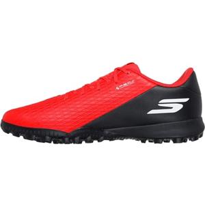 Skechers Scarpe da Calcio SKX_2 Club TF Soccer Turf da Uomo, Colore Rosso Sintetico/Bordo Nero, Taglia 38