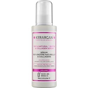 Kerargan - Siero Capillare Volumizzante alla Biotina & Collagene - Per Capelli Sottili, Piatti, Opachi - Luminosità e Fortificazione - Senza Solfati, OGM, Olio Minerale - 100ml
