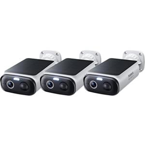 Baseus Security S1 Lite, telecamera di sorveglianza esterna, batteria solare Wi-Fi, IP67, resistente alle intemperie, sorveglianza senza fili, per esterni 2 K 135°, visione notturna a colori, senza