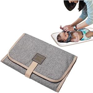 Woyufen - Materassino fasciatoio pieghevole per bambini, fasciatoio compatto impermeabile, fasciatoio leggero, doccia per