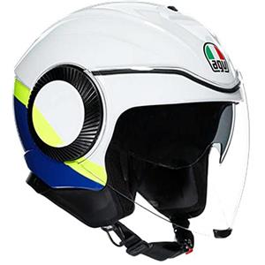 AGV CASCO AGV ORBYT MULTI XS BLOCK WHITE/BLUE/YELLOW FLUO