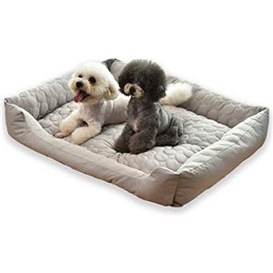 lovecabin Rinfrescante Cuccia Cane - Rinfrescante Cuccia Gatto - Cuccia Per Cane Da Interno -Tappetino Refrigerante Per Cani - Lettino Rinfrescante Per Cani Atossico In Estate(Size:60cm,Color:Marrone)