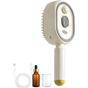 YNPQTDS Spazzola A Vapore Elettrica Per Capelli | Con Funzione Spray Per L'acqua | 300mAh | ABS |Pettine Lisciante Spray 2 In1 | Pettine Elettrico Per Massaggio A Cuscino D'aria | Per Capelli Bagnati