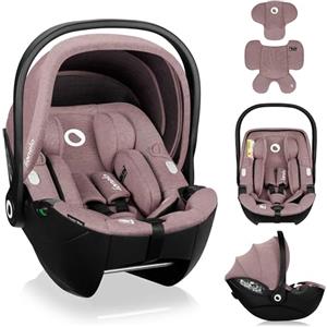 LIONELO MOXIE i-Size Seggiolino Auto per Bambini 40-87 cm, Ovetto portabebè Gruppo 0+ Montaggio con cintre, Senso contrario di Marcia, Poggiatesta regolabile, Protezione laterale i-Size R129