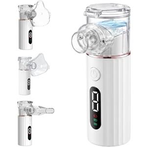 Dresz Aerosol Portatile Silenzioso per Adulti e Bambini, 2 Modalità Regolabili,USB Ricaricabile Nebulizzatore Ultrasuoni con 2 Maschere e Boccaglio,Design Compatto per Uso Domestico e Viaggio