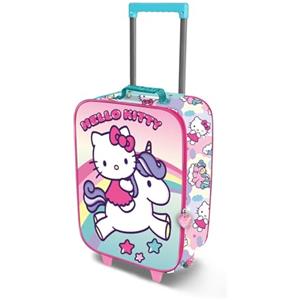 KARACTERMANIA Hello Kitty Unicorn-Valigia Trolley Soft 3D, Rosa, 33 x 52 cm, Capacità 26 L