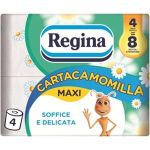 Regina Cartacamomilla - 8 Rotoli di Carta Igienica a 3 Veli