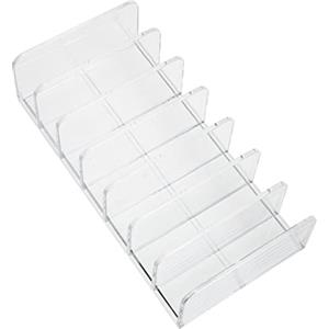 DOITOOL Organizer Cosmetici per Palette Ombretti e Cipria 7 Scomparti in Plastica, Design a Griglia Semplice per Conservazione e Facile Accesso