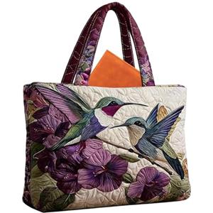 Generico Borsa Trapuntata | Borsone Fantasia E Fiori - Tote Duffle Trapuntato - Per Donne Viaggiatrici Mamme Impegnate Ufficio Palestra Yoga Casual Shopping Weekend Fughe Viaggi Brevi Mare