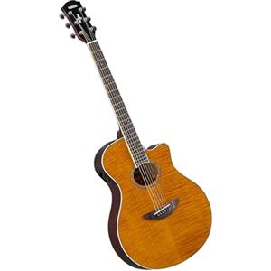 YAMAHA APX600FM Chitarra Elettroacustica - Top in Acero Fiammato, Corpo Sottile, Scala 25", Pickup System65, EQ, Accordatore Integrato - Amber