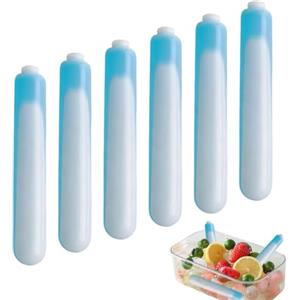 Generico Bastoncini di Ghiaccio per Bottiglie da Acqua | 6 Pezzi Riutilizzabili Sicuri Portatili,Barretta Refrigerante Per Bevande,Per Scatola Pranzo, Borsa Frigo, Bevande, Ventilatore, Casa, Viaggi,