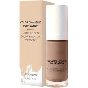 Generico Fondotinta intelligente per la correzione del colore, primer viso modulabili da 30 ml, fondotinta che cambia colore, finish naturale a lunga tenuta