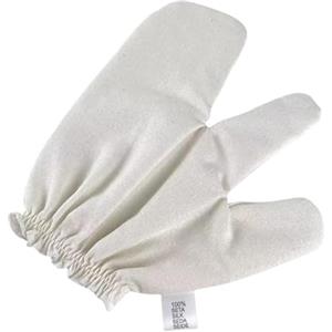 Generico Guanti Da Massaggio In Tessuto Di Seta Grezza Naturale Guanti Esfolianti In Seta Gloves Per Scrub Corpo Profondo Con Spazzolatura A Secco