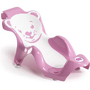 OKBABY Buddy - Sdraietta Anatomica con Seduta in Gomma Antiscivolo per il Bagnetto del Neonato 0-8 Mesi (8 kg) - Rosa
