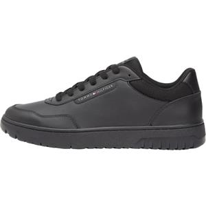 Tommy Hilfiger Scarpe Basse da Uomo TH Basket Core Lite Lth Fm0fm05713, Black, 43 EU