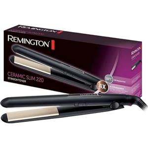 Remington Piastra per Capelli Ceramic Slim - 4 Protezioni: Rivestimento antistatico in ceramica e Tormalina - Distribuzione uniforme del calore, carica statica inferiore e lucentezza setosa, S1510