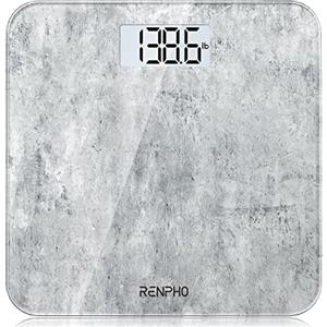 RENPHO Bilancia da bagno digitale per peso corporeo, bilancia elettronica da bagno con sensori ad alta precisione, macchina accurata per persone, display a LED, step-on (ST/LB/KG), cemento, Core 1S
