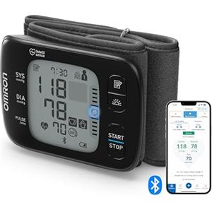 OMRON RS7 Intelli IT Misuratore di Pressione Arteriosa da Polso, Misuratore pressione da polso per Misurare la Pressione e Monitoraggio dell'Ipertensione