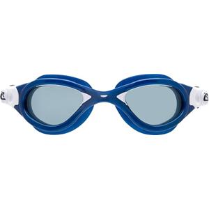 Cressi dal 1946 - Flash Goggles - Occhialini con Lenti Separate Ideali per Nuoto Piscina Snorkeling Triathlon, Anti Fog Antigraffi Anti UV - Blu/Metalizzato_Lente Fume' - Taglia Unica