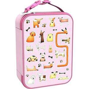 Ion8 Borsa per il Pranzo di Alta Qualità, Tasca Esterna in Rete per Bottiglie, Cinghia in Nylon con Separazione per Appendere, Interno Imbottito e Lavabile, Poliestere, Cani