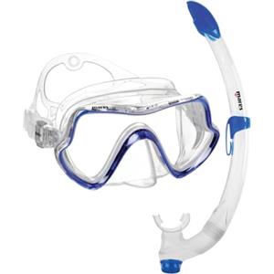 Mares Combo Pure Vision - Set maschera e boccaglio adulto, maschera Pure Vision in silicone, boccaglio Breezer semi-secco con valvola, snorkeling e esplorazione subacquea