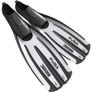 SEAC Fuga, Pinne da Subacquea per Immersioni e Apnea a Scarpetta Chiusa, Made in Italy Unisex Adulto, Bianco, 44/45 EU