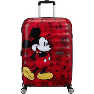 American Tourister Wavebreaker Disney - Mickey Mouse Valigia Rigida Media (67 cm), Valigia da Viaggio, Lucchetto TSA, 4 Ruote, 64 L, 3.6 kg - Mickey Comics Red