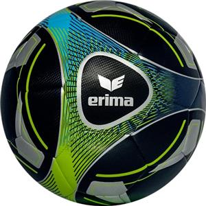Erima Pallone da Calcio Hybrid Training Unisex Adulto (7192211), Black/Lime, 5