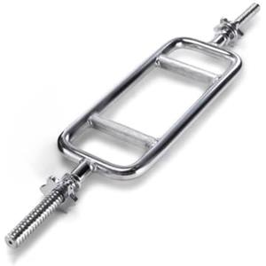 FFitness ASTA PER TRICIPITI 86 CM BILANCIERE CORTO MANUBRIO TRICEP CURL BAR 25 MM ALLENATORE TRICIPITI CON CHIUSURA