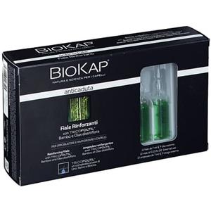 BIOKAP Fiale Rinforzanti Anticaduta - 12 Fiale da 7 ml con Tricofoltil e Ingredienti Naturali