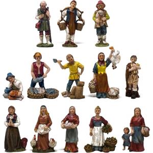 Rossi Rosa Statuine in Resina per Presepe 10 cm 13 Personaggi