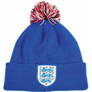 Hy-PRO Berretto con Pompon in Inghilterra con Licenza Ufficiale - Cappello Invernale per Uomo e Donna con Pompon Blu - con Logo, Ideale per attività all'aperto, Sci e Stadio