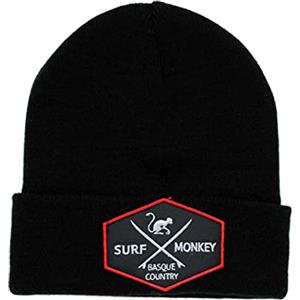 Surf Monkey DRESSED IN MUSIC PLAY WITH ME Berretto con Orlo per Uomo/Donna - Surf Monkey® - Taglia Unica, Nero, Taglia Unica