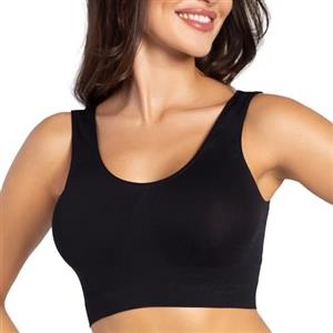 Gatta Sport Top, Top con Spalline Larghe, Reggiseno Sportivo, Bello, Morbido, Comodo, Fitness, Yoga, Pilates, Senza Cuciture Laterali, Vicino al Corpo (Nero, XL)