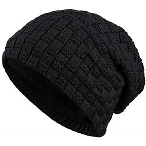 BALINCO Caldo Berretto con Fodera in Pile Teddy Cappello Invernale con Motivo a Treccia Taglia Unica per Donne e Uomini Cappello (3A) (Nero)